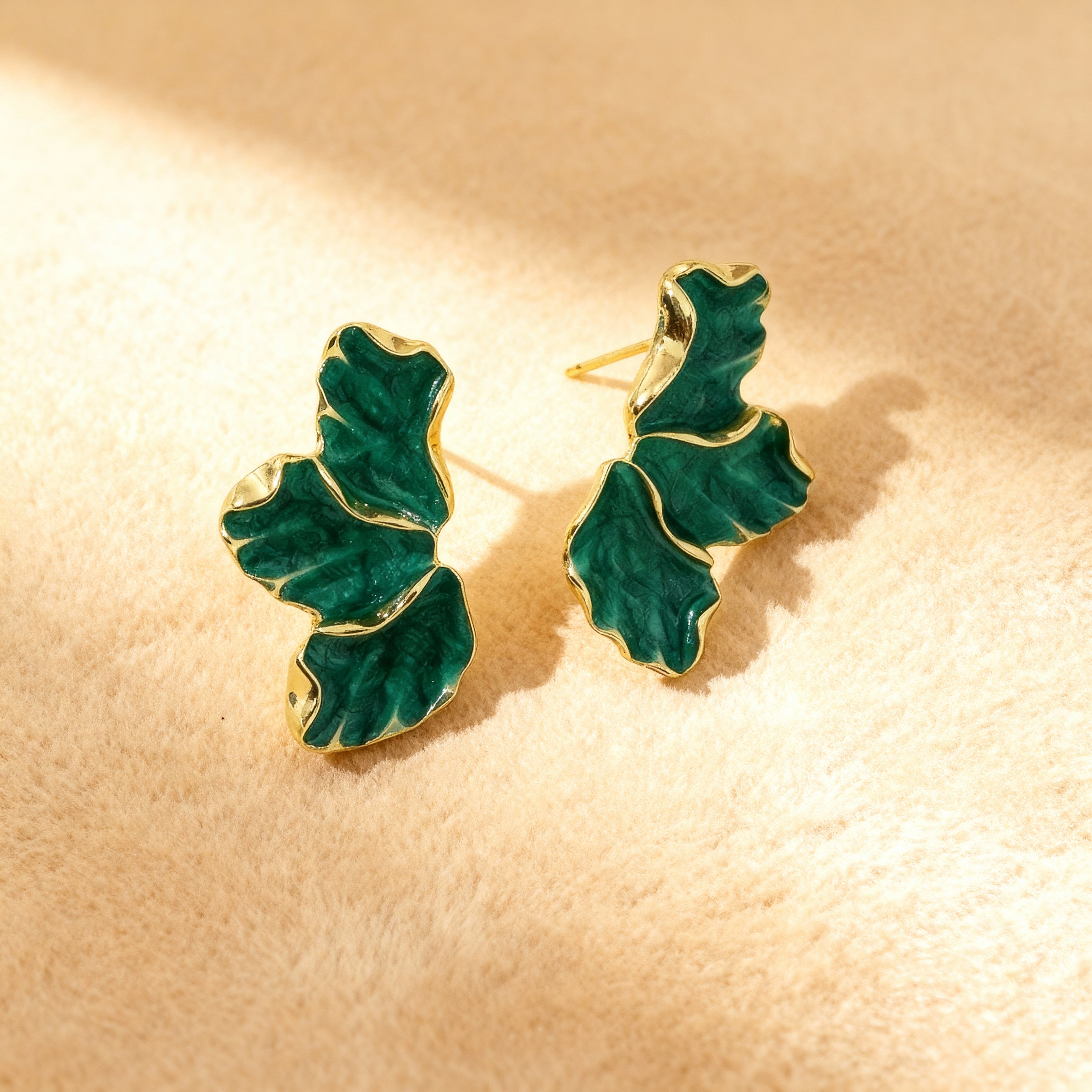 Elegant Irregular Petal Stud Earrings