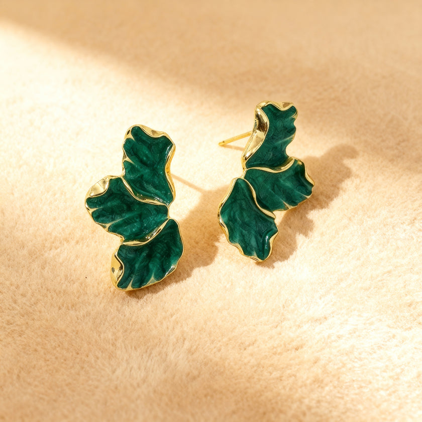 Elegant Irregular Petal Stud Earrings
