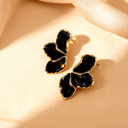 Elegant Irregular Petal Stud Earrings