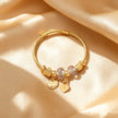 Elegant Gold Charm Bangle Bracelet