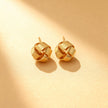 Golden Knot Stud Earrings