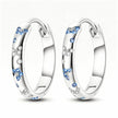 Blue Butterfly Hoop Earrings