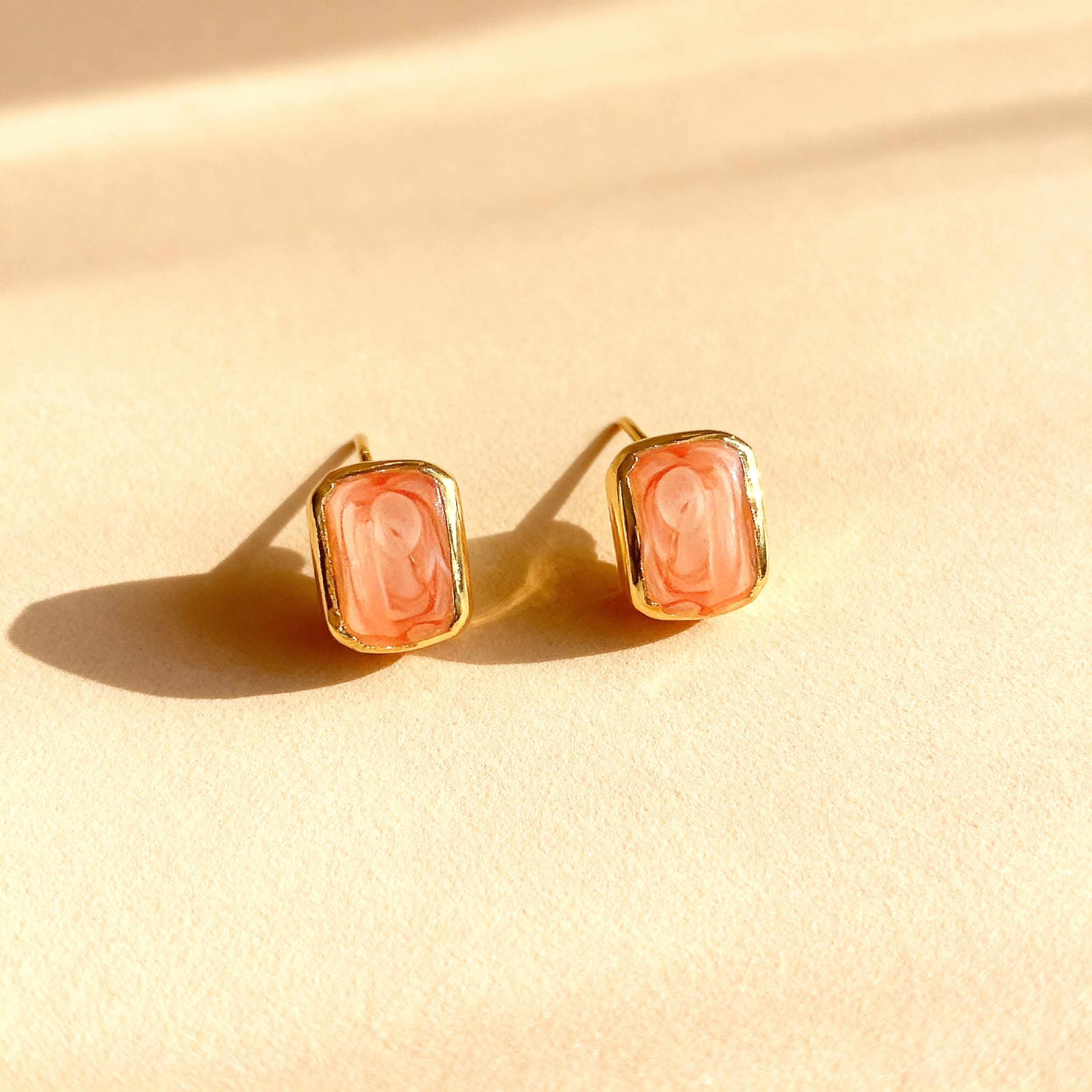 Elegant Rectangular Stud Earrings