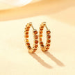 Sparkling Gemstone Hoop Earrings