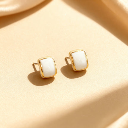 Elegant Rectangular Stud Earrings