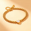 Gold Heart Chain Bracelet