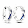 Blue Sapphire Twist Earrings