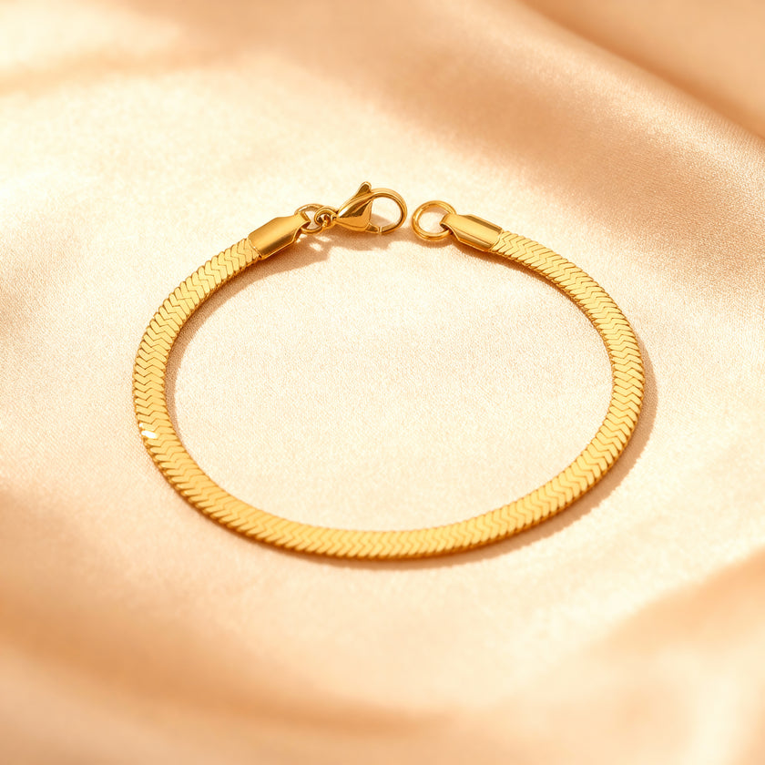 Golden Herringbone Bracelet