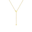Gold Plated Butterfly and Star Lariat Necklace